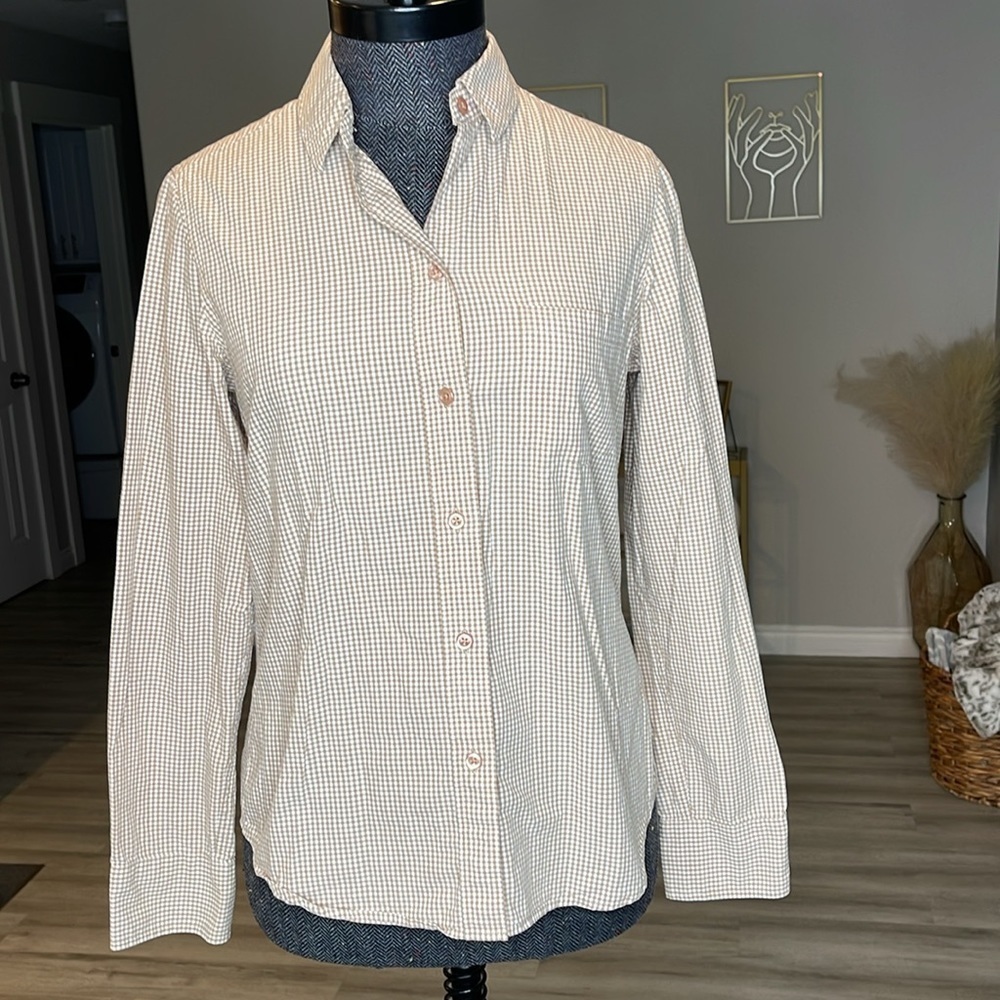 Pendleton Plaid Checkered 100% Cotton Button Down Shirt Size Small